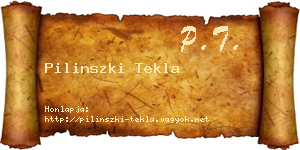 Pilinszki Tekla névjegykártya